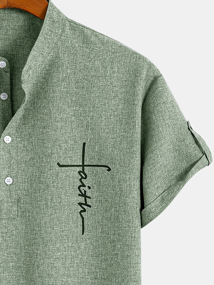 Hayes™ Elegant Short Sleeve High Neck Shirt