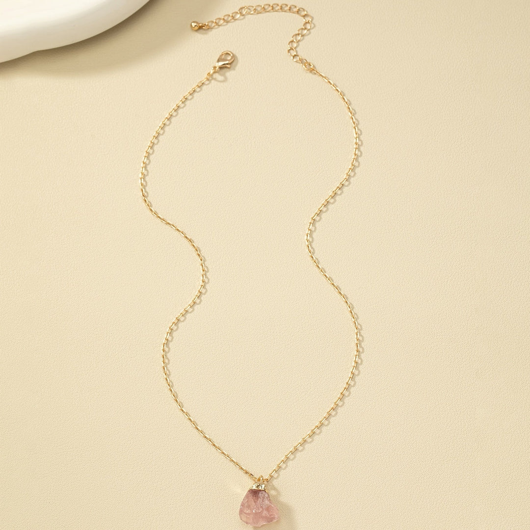 Taria™ Minimalist Necklace with Irregular Pendant Plated in 14K Gold