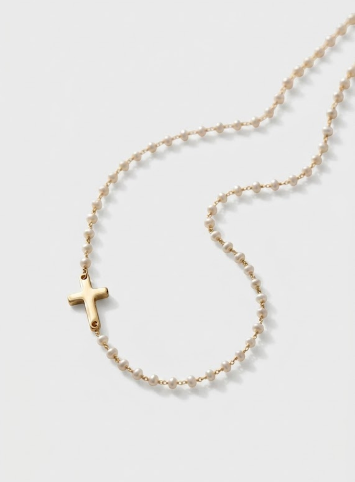 Marirae™ Cross and Pearl Necklace