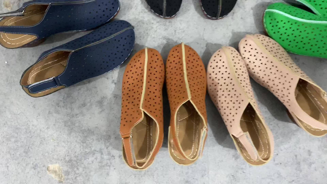 Korae™ Heeled Sandals with Adjustable Straps and Cut-Out Design