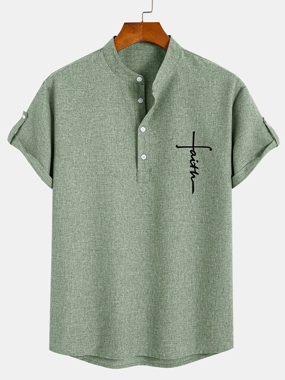 Hayes™ Elegant Short Sleeve High Neck Shirt
