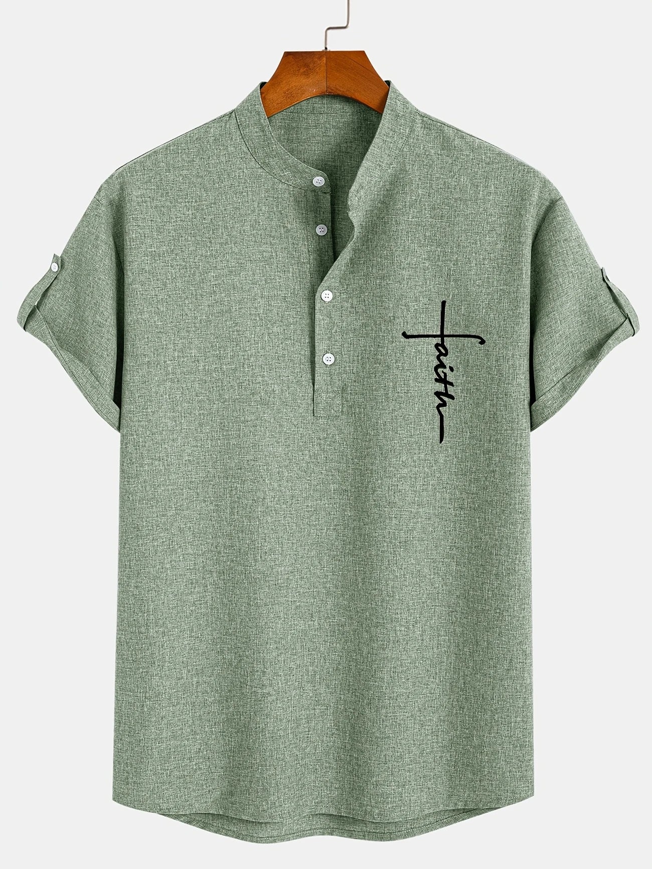 Hayes™ Elegant Short Sleeve High Neck Shirt