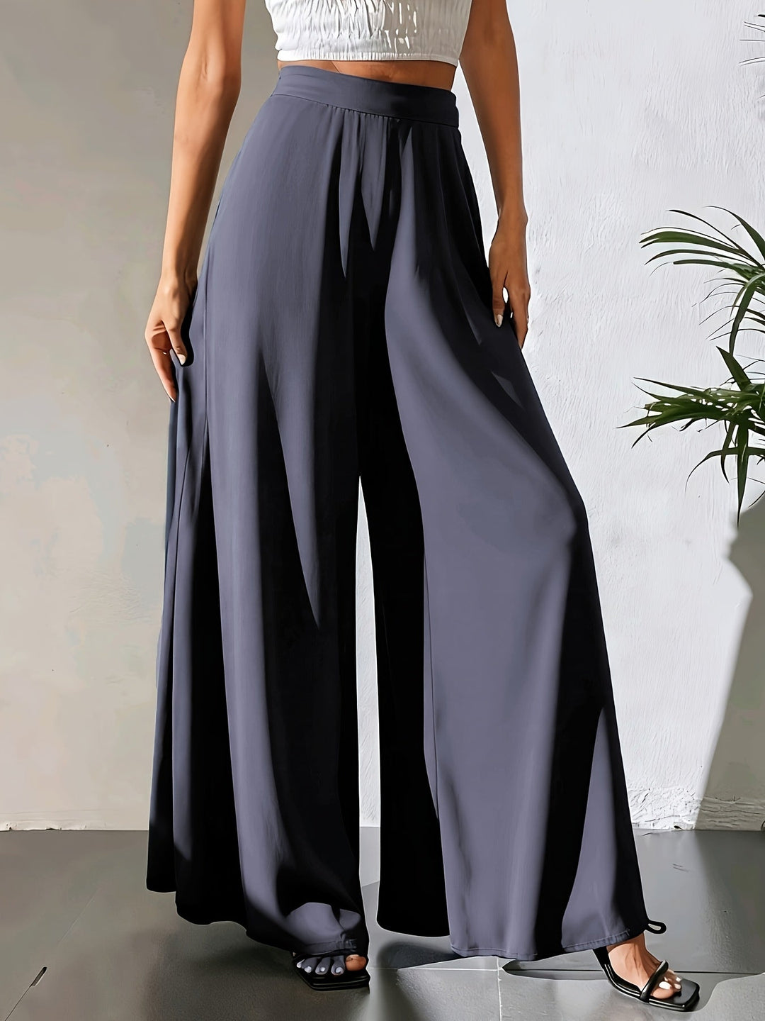 Tuvenyx | Wide Leg Pants with Elastic Waist and Flowing Fit