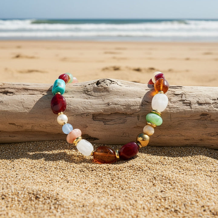 Ixothyn | Bohemian Beaded Necklace with Vintage Design and Artisan Style