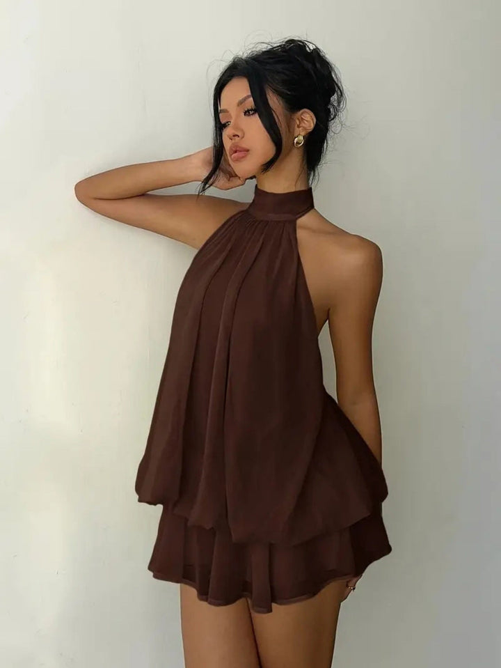 Meara™ Elegant Halter Dress for Summer Vacations