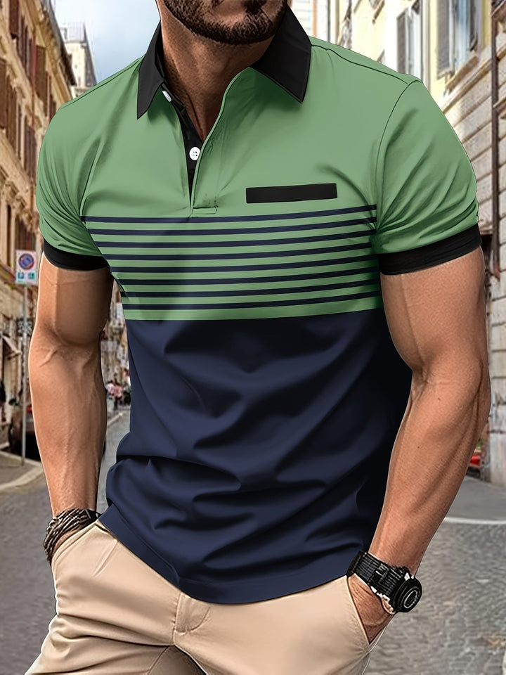 Korvexi™ Casual Short Sleeve Striped Shirt for Men