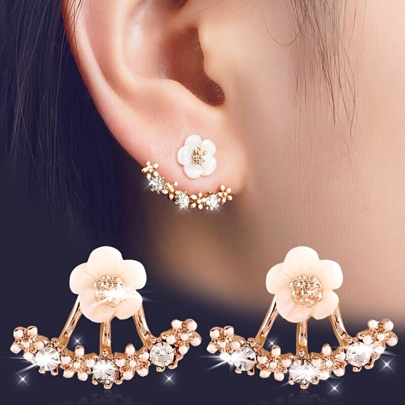 Faye™ Elegant Flower Stud Earrings with Modern Korean Style