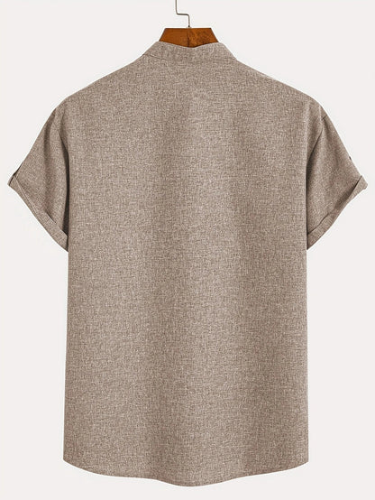 Hayes™ Elegant Short Sleeve High Neck Shirt