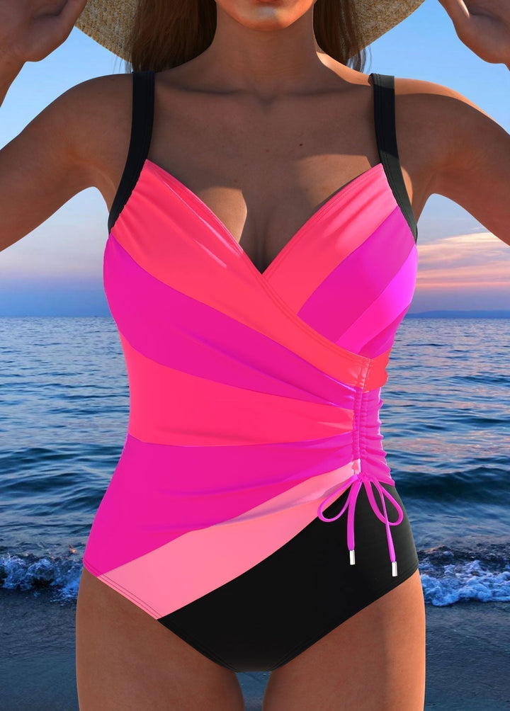 Kytheaux | Luxurious Wrap Swimsuit with Colorful Print