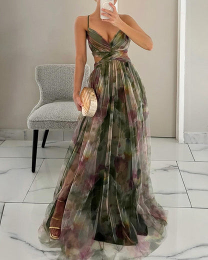 Orelavine™ Maxi Floral Dress Charming Elegant Style