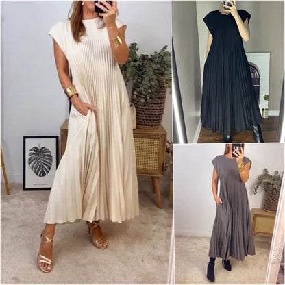 Elara™ Elegant Dress with Flowing Cut and Soft Drop in Modern Style