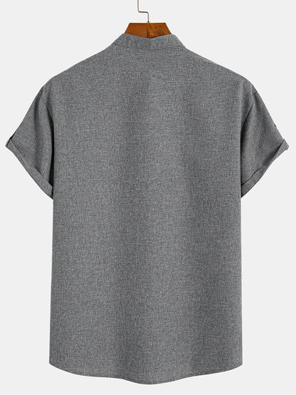 Hayes™ Elegant Short Sleeve High Neck Shirt