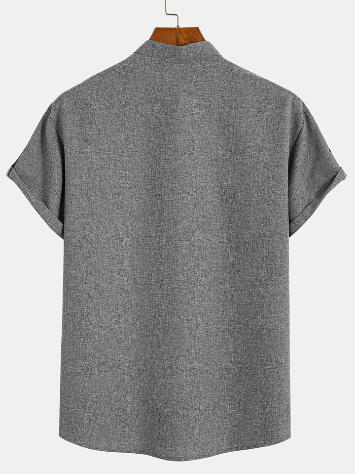 Hayes™ Elegant Short Sleeve High Neck Shirt