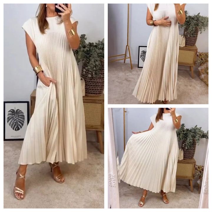 Elara™ Elegant Dress with Flowing Cut and Soft Drop in Modern Style