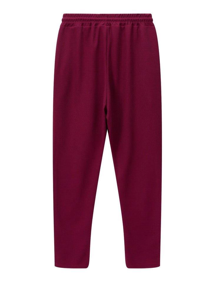 Yaxolt | Textured Relaxed Fit Pants with Maximum Comfort