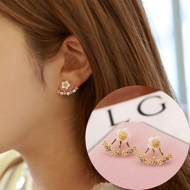 Faye™ Elegant Flower Stud Earrings with Modern Korean Style