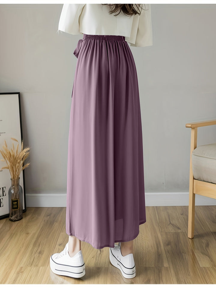 Caexine | Wide Leg Trousers with Pleats and Elegant Cut