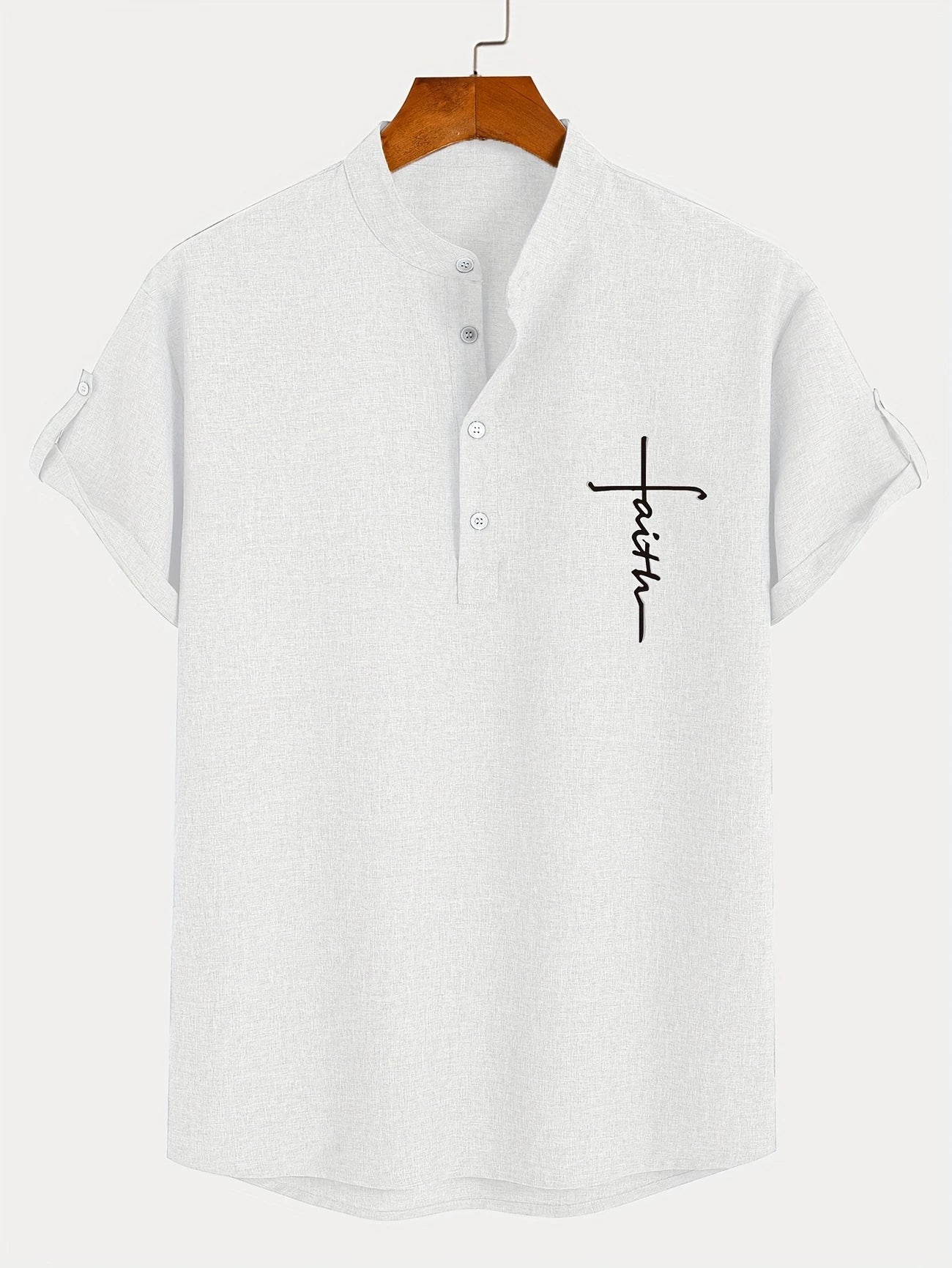 Hayes™ Elegant Short Sleeve High Neck Shirt