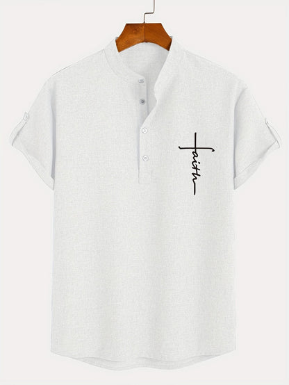 Hayes™ Elegant Short Sleeve High Neck Shirt
