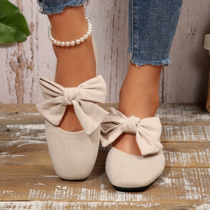 Neria | Breathable Flat Shoes for Women with Decorative Bow