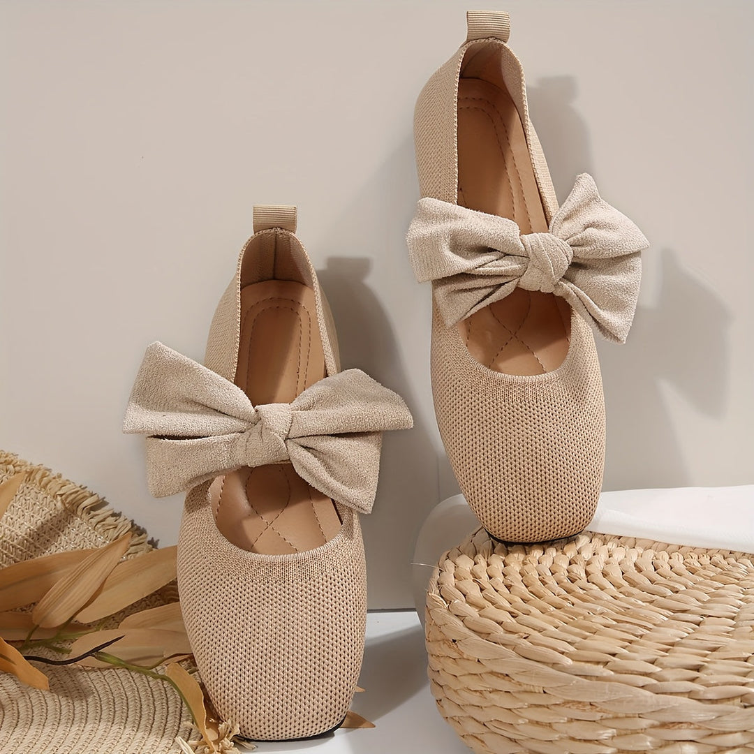 Neria | Breathable Flat Shoes for Women with Decorative Bow