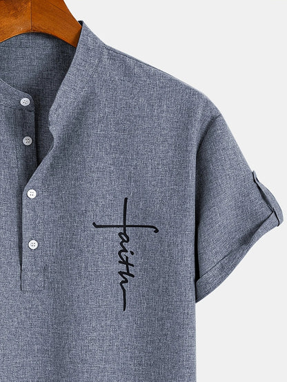 Hayes™ Elegant Short Sleeve High Neck Shirt