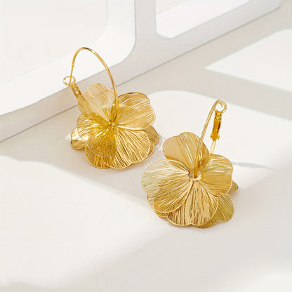 Selah™ Double Hoop Gold Earrings with Modern Design