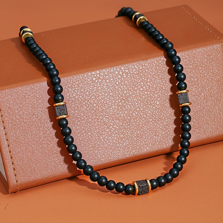 Vaxent | Men's Beaded Necklace with Minimalist and Modern Style
