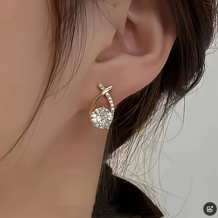 Xara™ Elegant Cross-Shaped Earrings for Daily Use