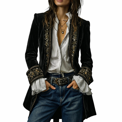 Sable & Oro™ Luxury Embroidered Blazer