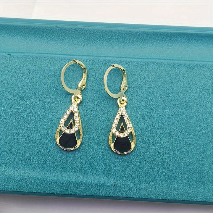 Ralia™ Double Drop Earrings with Cutout Design and Elegant Finish