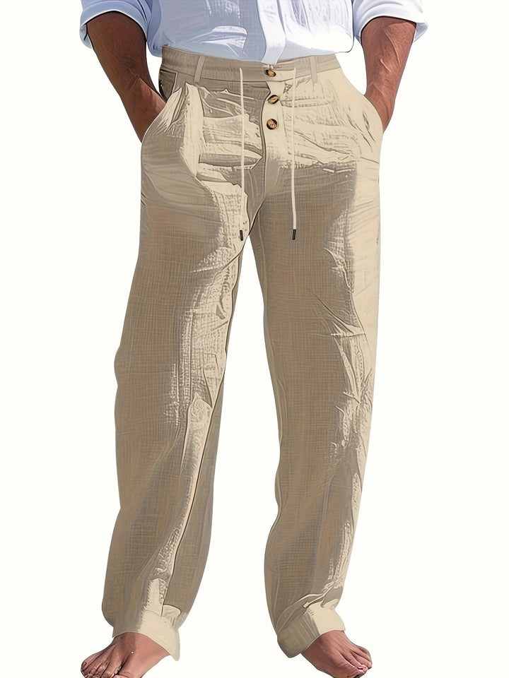Embric | Men's Linen Trousers with Adjustable Waist and Relaxed Fit