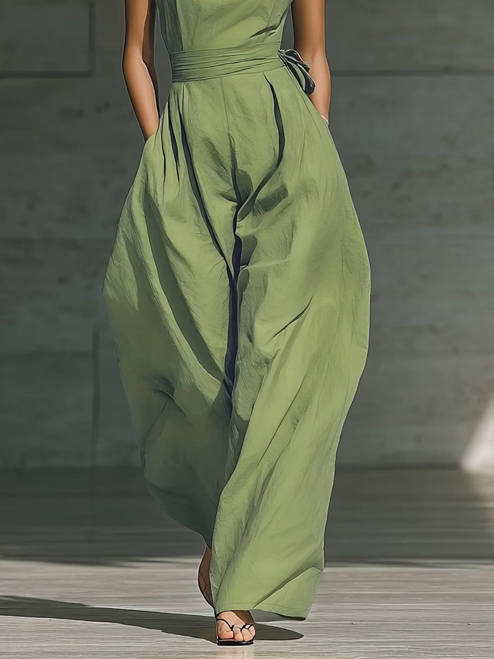 Juveth | Elegant One-Shoulder Jumpsuit with Wide Leg and Defined Waist