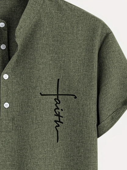 Hayes™ Elegant Short Sleeve High Neck Shirt