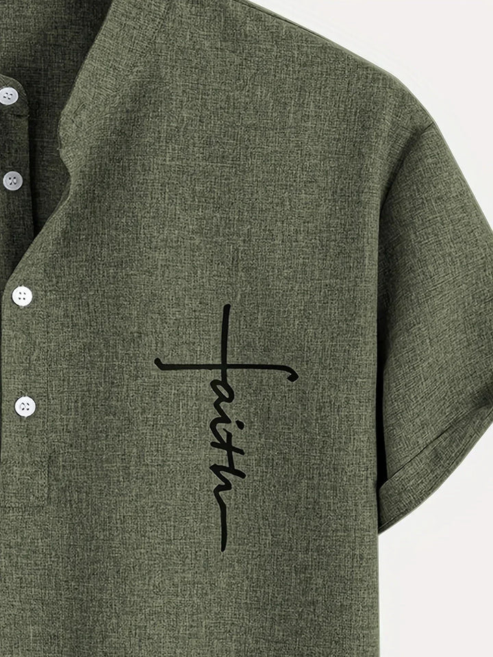 Hayes™ Elegant Short Sleeve High Neck Shirt