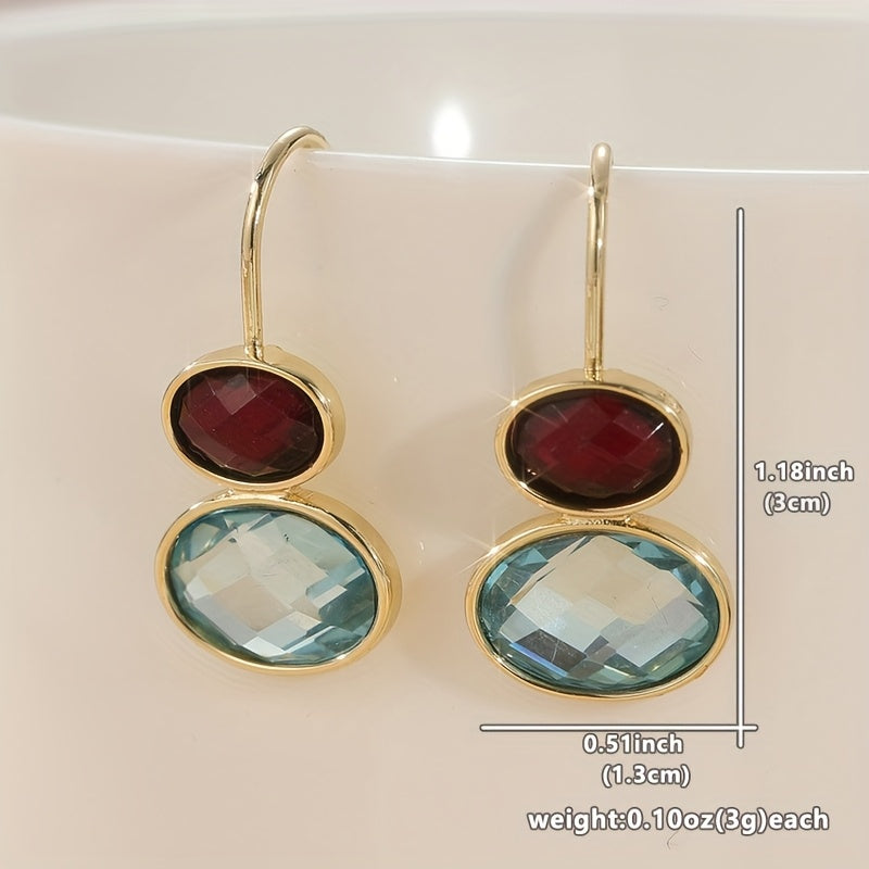 Perla™ Oval Hanging Earrings with Elegant Artisan Design
