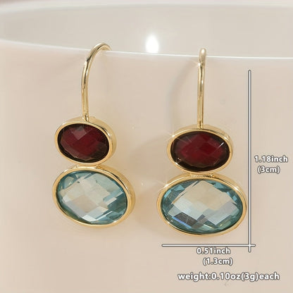 Perla™ Oval Hanging Earrings with Elegant Artisan Design
