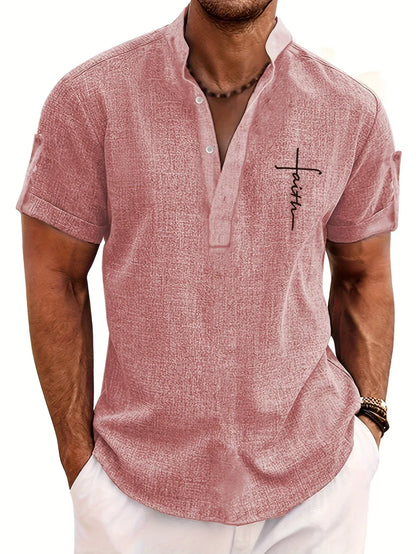 Hayes™ Elegant Short Sleeve High Neck Shirt