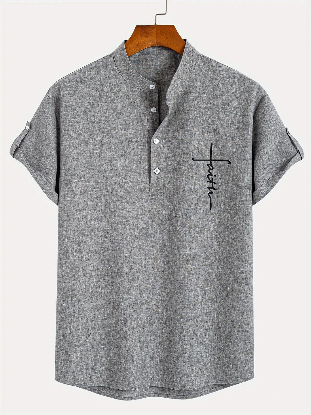 Hayes™ Elegant Short Sleeve High Neck Shirt