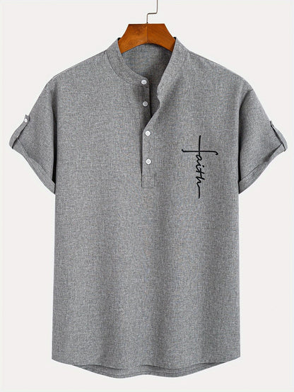 Hayes™ Elegant Short Sleeve High Neck Shirt