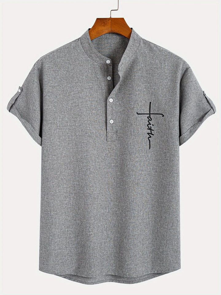 Hayes™ Elegant Short Sleeve High Neck Shirt