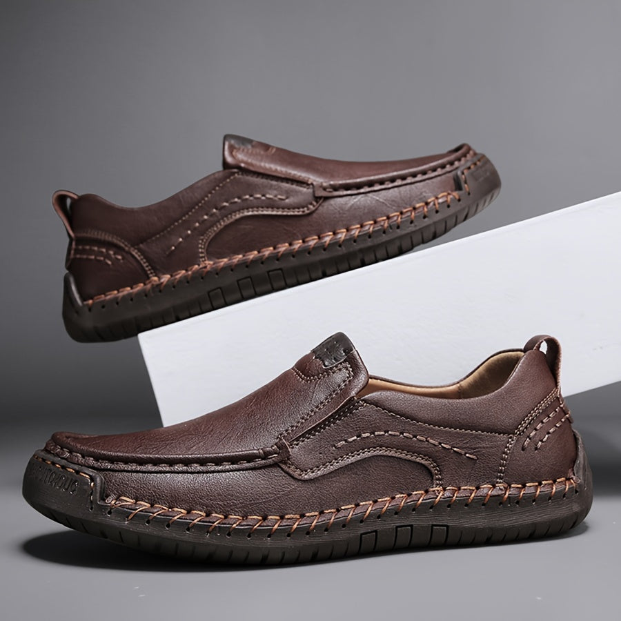 Zorvik | British Men's Loafers with Handcrafted Stitching and Non-Slip Sole