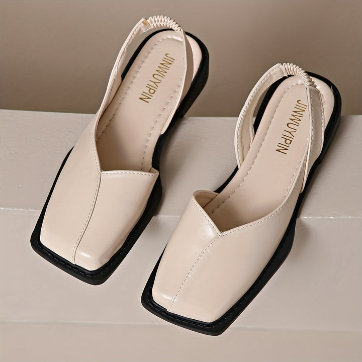 Darya™ Elegant Chunky Heel Sandals with Square Toe