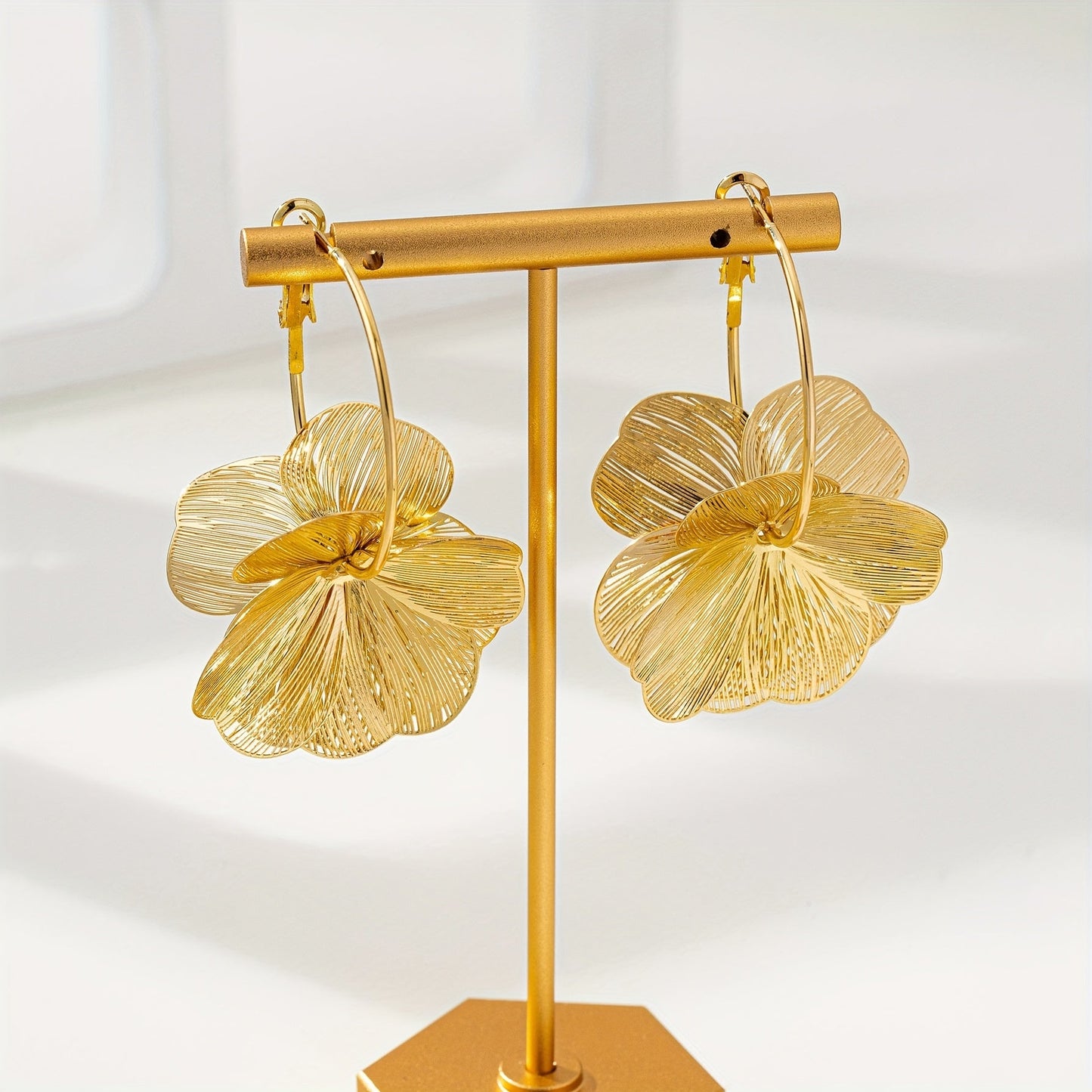 Selah™ Double Hoop Gold Earrings with Modern Design