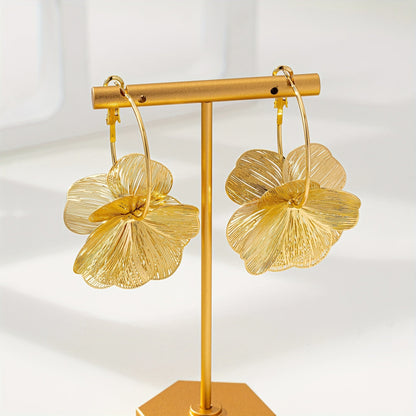 Selah™ Double Hoop Gold Earrings with Modern Design