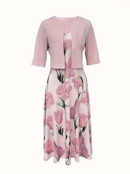 Greyra™ Elegant Two-Piece Set with Flowers