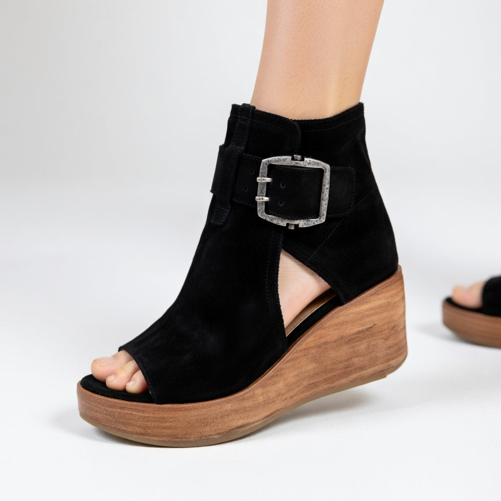 Indiea™ Open Toe Booties with Comfortable Platform