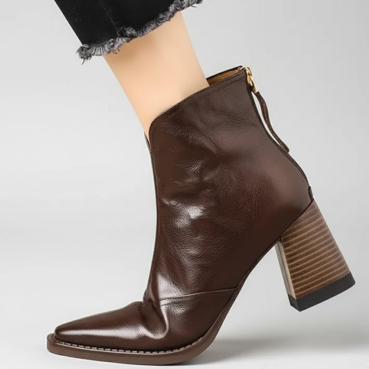 Cavelle™ Comfortable Luxury Ankle Boots with Stylish Mid Heel