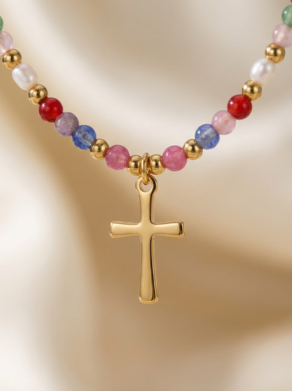 Navira™ Colorful Cross Necklace