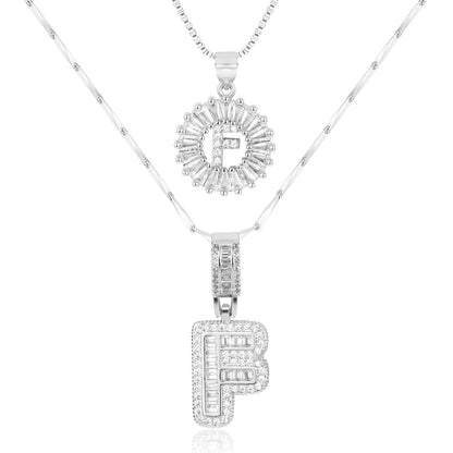 Primrose™ Initial Letter Necklaces with 14k Diamonds (2 pieces)